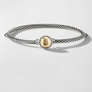 David Yurman Chatelaine Bracelet with 18k Gold Center- Small 5.5”-6”